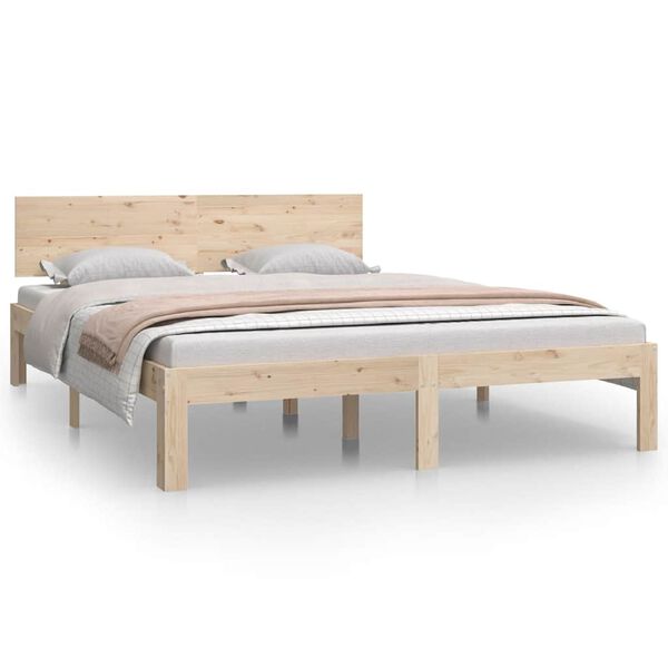vidaXL Bed Frame without Mattress Solid Wood Pine 140x200cm