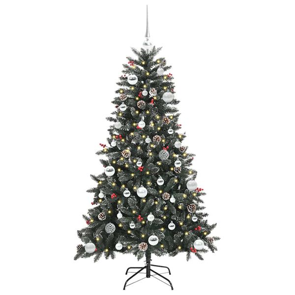 vidaXL Artificial Christmas Tree with 150 LEDs with Stand Green 150 cm