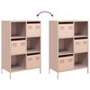 vidaXL Highboard Pink 68x39x103.5 cm Steel