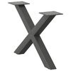 vidaXL Coffee Table Legs X-Shaped 2 pcs Anthracite 50x(30-31) cm Steel