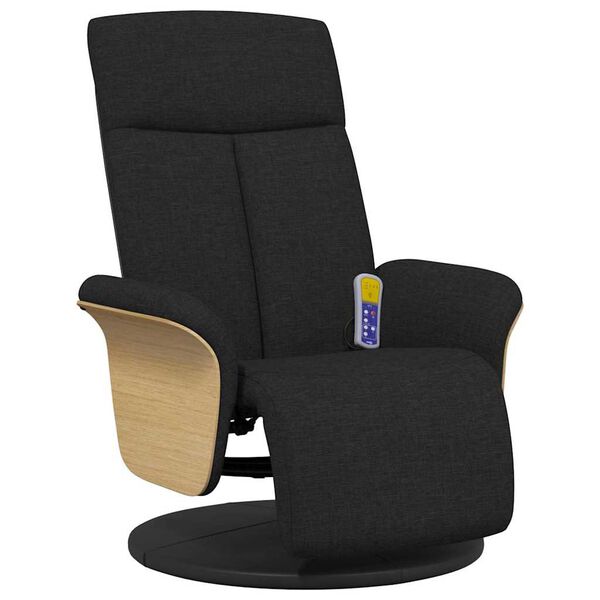 vidaXL Massage Recliner Chair Black 79 x 87 x 104.5 cm Fabric