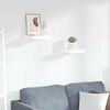 vidaXL Floating Wall Shelves 2 pcs High Gloss White 23x23.5x3.8 cm MDF