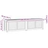 vidaXL Garden Storage Box with Bag 200x50x55 cm Solid Wood Teak