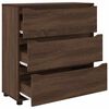 vidaXL Storage Cabinet Brown Oak 80 x 31 x 81 cm Engineered Wood
