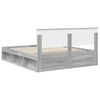 vidaXL Bed Frame Grey Sonoma 160 x 200 cm Solid Pine Wood