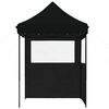 vidaXL Party Tent Folding Black 200 x 200 x 306 cm Oxford Fabric