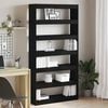 vidaXL Book Cabinet Black 100 x 30 x 198 cm Engineered Wood