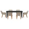 vidaXL Garden Dining Set with Cushion 7 pcs Light Grey Poly Rattan