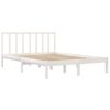 vidaXL Bed Frame without Mattress White Solid Wood Pine 140x200 cm