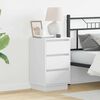 vidaXL Bedside Cabinet White 39 x 34.5 x 65 cm Engineered wood