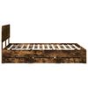 vidaXL Bed Frame with Drawer Smoked Oak 160 x 200 cm Engineered Wood