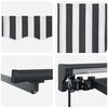 vidaXL Retractable Awning Manual Anthracite and White 400 x 300 cm