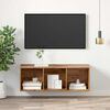 vidaXL TV Cabinet Set Old Wood 37 x 37 x 107 cm Engineered Wood