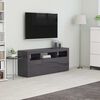vidaXL TV Cabinet High Gloss Grey 120x30x50 cm Engineered Wood