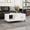 vidaXL Coffee Table High Gloss White 90x50x40 cm Engineered Wood