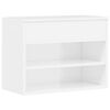vidaXL Shoe Bench High Gloss White 60x30x45 cm Engineered Wood