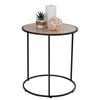 House Nordic Side Table Johanna 40 cm Round Natural and Black