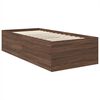 vidaXL Bed Frame with Headboard Brown Oak 75 x 190 cm Engineered Wood