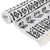 vidaXL Rug Black and White 80x150 cm Cotton