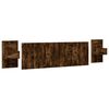 vidaXL Bed Headboard with Cabinets Smoked Oak 240 cm Engineered Wood