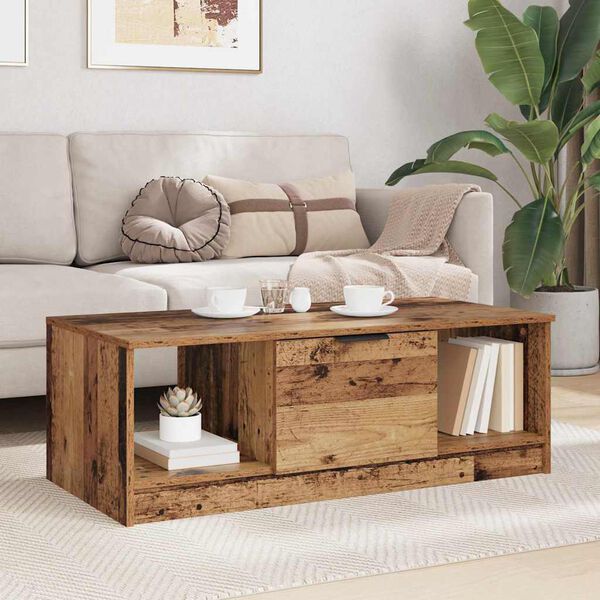 vidaXL Coffee Table Old Wood 102 x 50 x 36cm Engineered Wood