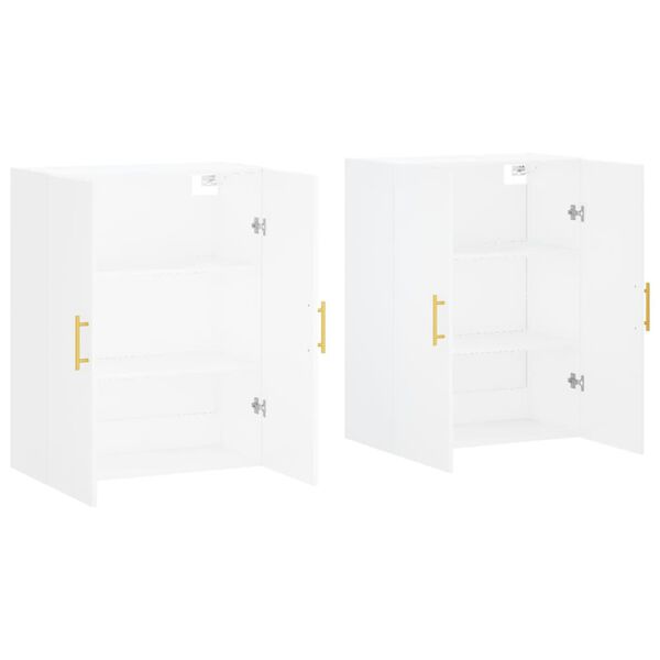 vidaXL Wall Mounted Cabinets 2 pcs White 69.5x34x90 cm