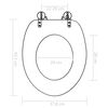 vidaXL WC Toilet Seat with Soft Close Lid MDF Porcelain Design