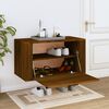 vidaXL Wall-mounted Shoe Cabinet Brown Oak 70x35x38 cm Solid Wood Pine