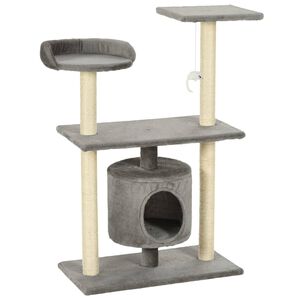 vidaXL Cat Tree | Grey | Engineered wood | Medium | Cat Tree | Rectangular