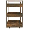 vidaXL Kitchen Trolley Smoked Oak 60x45x80 cm Engineered Wood
