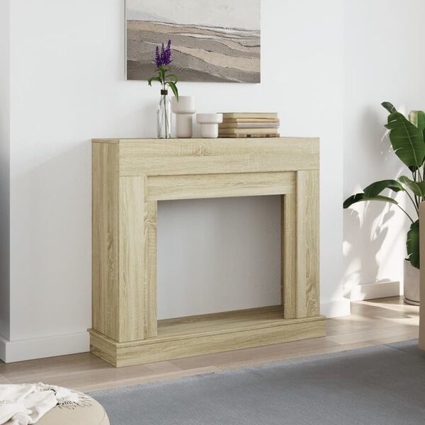 vidaXL Fireplace Surround Sonoma Oak 100x30x87.5 cm Engineered Wood
