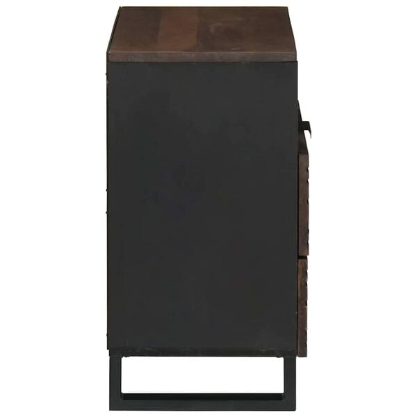 vidaXL Bedside Cabinet Walnut 50 x 33 x 62 cm Solid Acacia wood