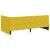 vidaXL Corner Bed Frame with Headboard Yellow 90 cm x 190 cm Velvet