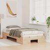 vidaXL Floor Bed Frame with Storage Brown 80 x 200 cm Solid pine wood