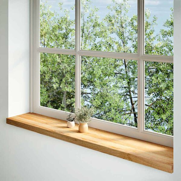 vidaXL Window Sills 2 pcs Light Brown 140x30x2 cm Solid Wood Oak