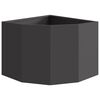 vidaXL Corner Planter Black 45 x 45 x 35 cm Steel