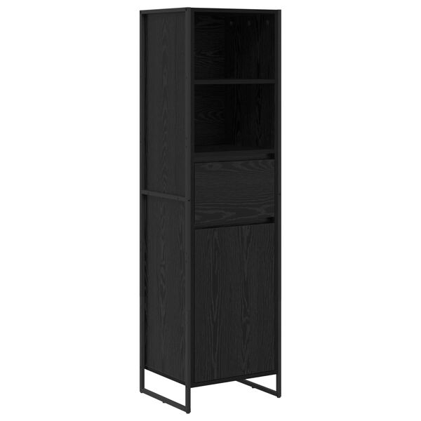 vidaXL Book Cabinet Black Oak 43 x 36 x 150.5 cm Engineered Wood