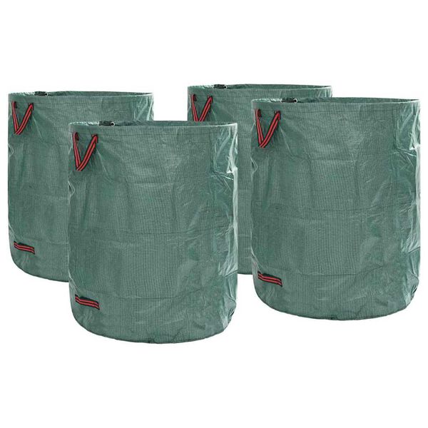 vidaXL Garden Waste Bags 4 pcs Green 79 x 79 x 99.5 cm Polypropylene