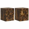 vidaXL Wall-Mounted Bedside Cabinet 2 pcs Smoked Oak 34.5 x 33 x 40 cm