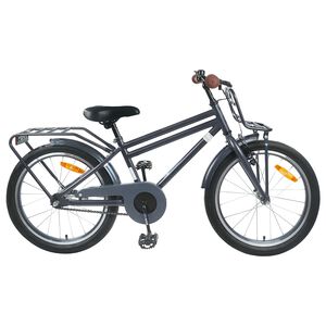 vidaXL Kids Bike 18'' for 5-7 Years Old Dark Grey