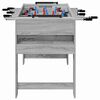 vidaXL Foosball Table Grey Sonoma 125 x 60.5 x 80 cm Engineered Wood