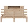 vidaXL Bookcase Bed without Mattress 135x190 cm Double Solid Wood Pine