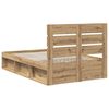 vidaXL Bed Frame Artisian Oak 120 x 200 cm Solid Pine Wood