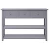 vidaXL Sideboard Grey 108x30x76 cm Solid Wood Paulownia