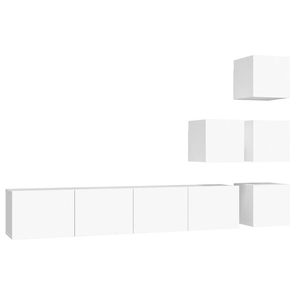vidaXL Wall-mounted TV Cabinet White Engineered Wood