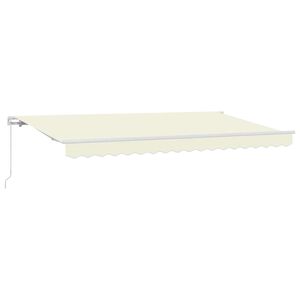 vidaXL Retractable Awning Manual Cream 350 x 200 cm Fabric