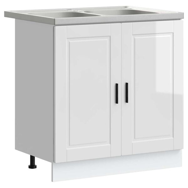 vidaXL Sink Base Cabinet Porto White 80 x 46 x 81.5 cm Engineered wood