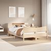 vidaXL Bed Frame without Mattress 135x190 cm Double Solid Wood Pine
