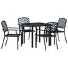 vidaXL Garden Dining Set 5 pcs Anthracite Powder-Coated Steel