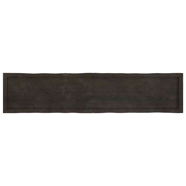 vidaXL Table Top Dark Brown 180x40x(2-6) cm Treated Solid Wood Live Edge